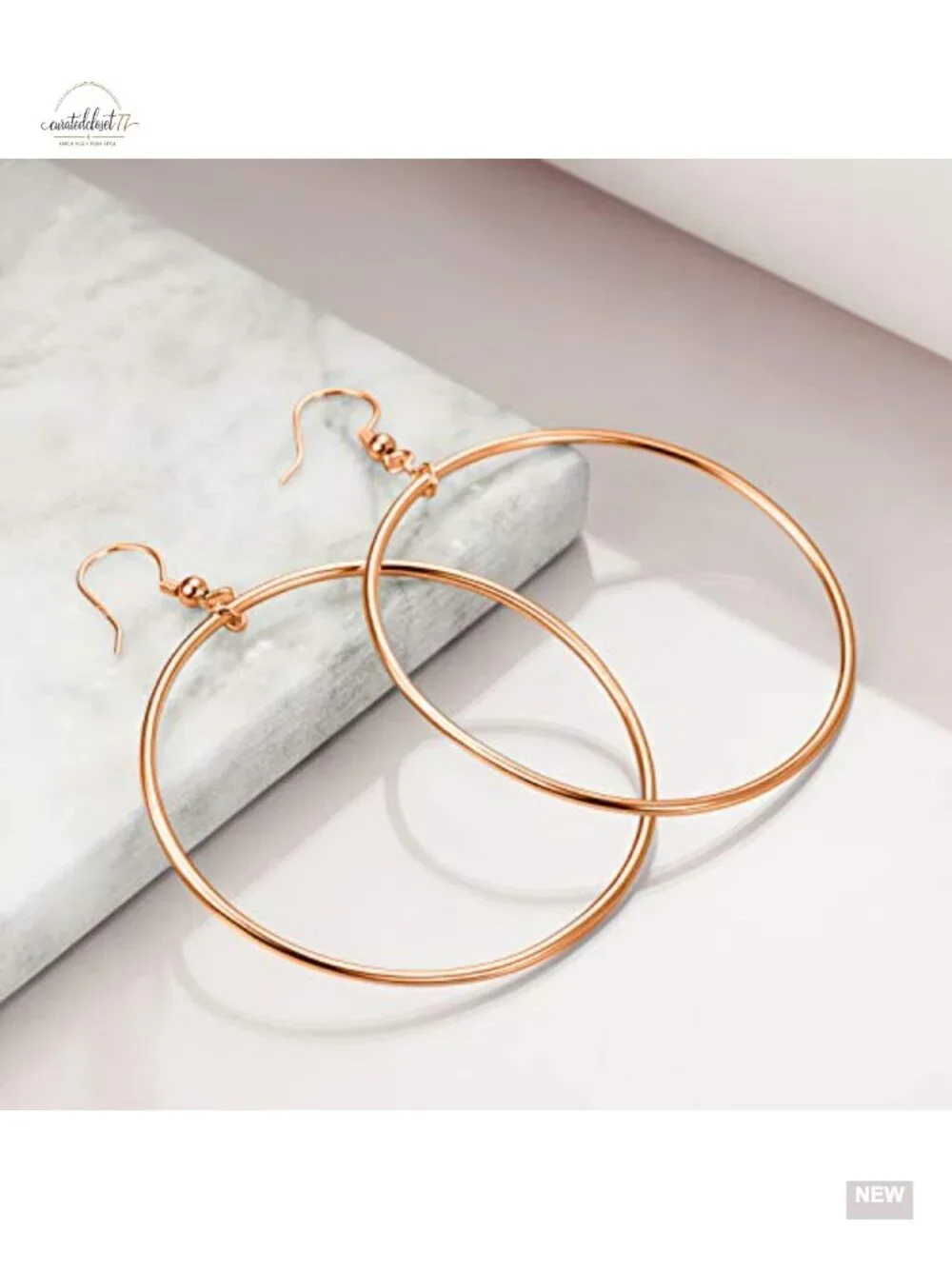 Sterling Silver Gold Plated Large Hoop Earrings Drop Dangle 70mm